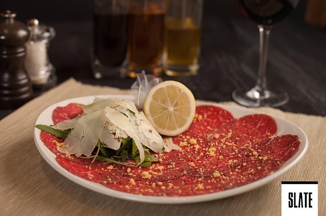 Thin slices of heavenly raw beef carpaccio to curb your cravings!